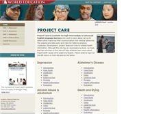Tablet Screenshot of projectcare.worlded.org